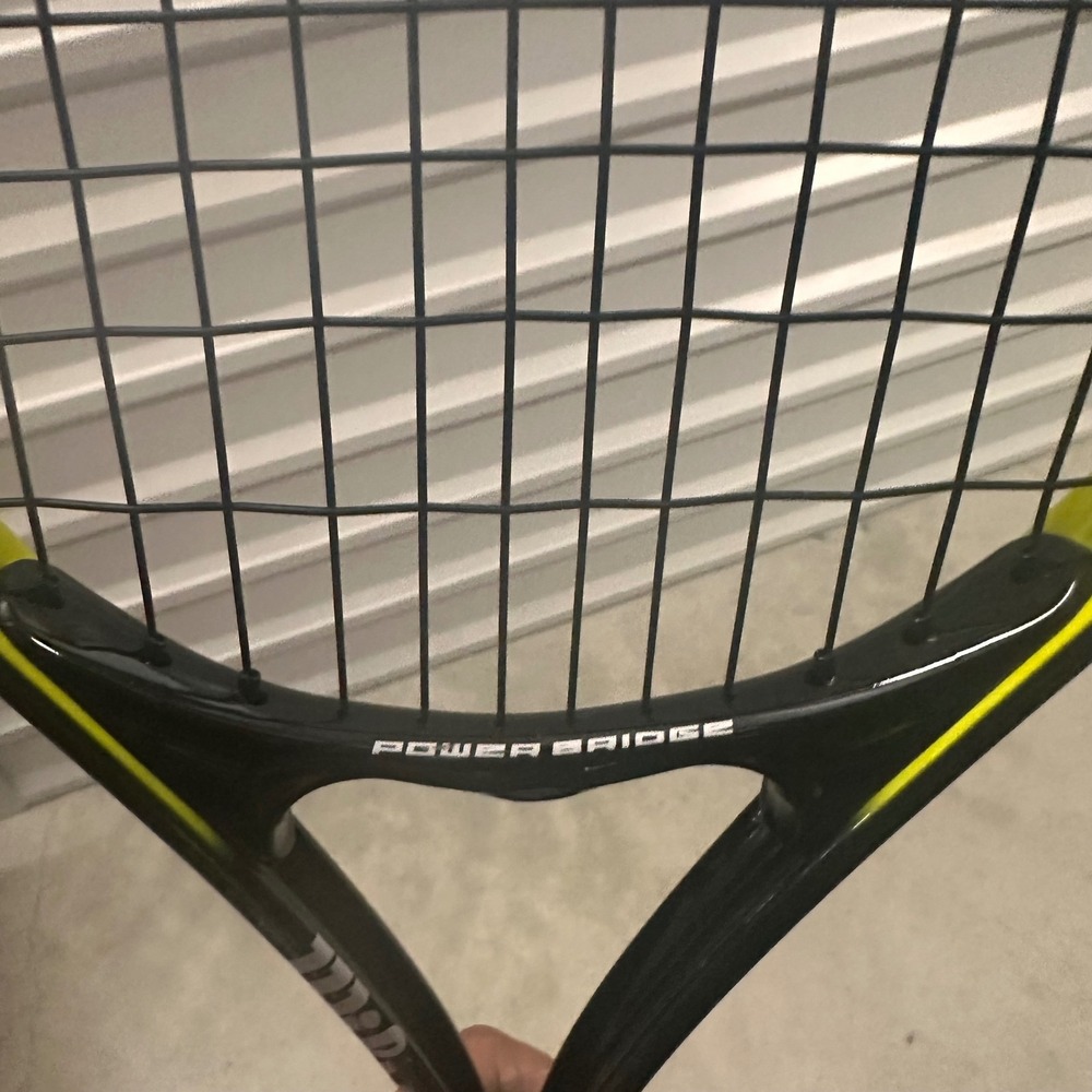 Wilson Court Zone Tennis Racquet Power Bridge Technology Yellow Black Grip 4 3/8 - Picture 7 of 14